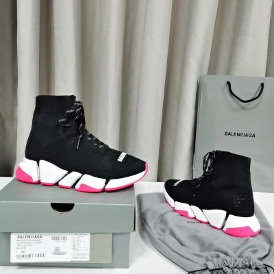 wholesale quality balenciaga speed 2.0 black white pink